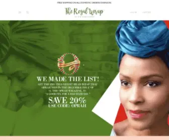 Theregalwrap.com(Ready-to-wear head wraps) Screenshot