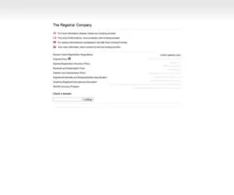 Theregistrarcompany.com(The Registrar Company) Screenshot