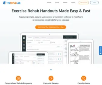 Therehablab.com(The Rehab Lab) Screenshot