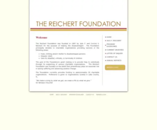 Thereichertfoundation.org(The Reichert Foundation) Screenshot