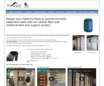 Thereinforcer.com(Basement wall reinforcement concrete block foundation support) Screenshot