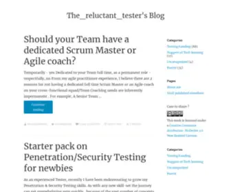 Thereluctanttester.com(Tester's Blog) Screenshot