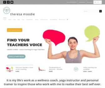Theresamoodie.com(Yoga teacher and Personal Trainer) Screenshot