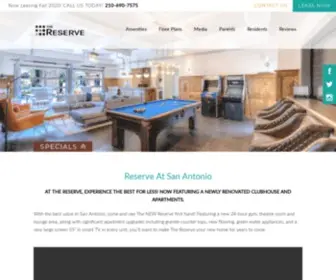 Thereservesanantonio.com(Student Apartments for Rent in Texas) Screenshot