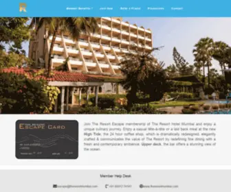 Theresortescape.com(The Resort Hotel Mumbai) Screenshot