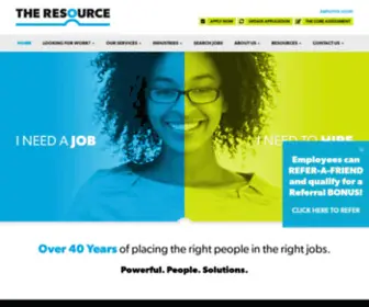 Theresource.com(Temp Staffing Agencies in North Carolina) Screenshot