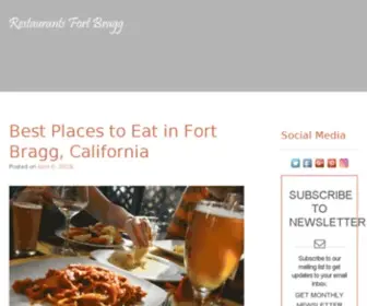 Therestaurantfortbragg.com(Delicious Food in the Fort Bragg Area) Screenshot