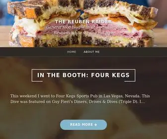 Thereubenraider.com(General food blog with an emphasis on Reubens while staying nut free) Screenshot