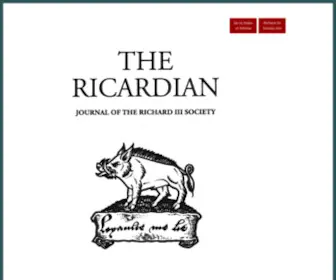 Thericardian.online(Richard III Society  ) Screenshot