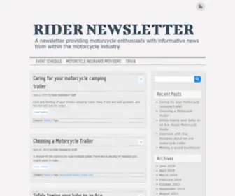 Theridernewsletter.org(Rider Newsletter) Screenshot