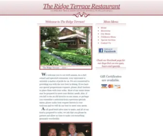 Theridgeterrace.com(The Ridge Terrace Restaurant and Lounge) Screenshot