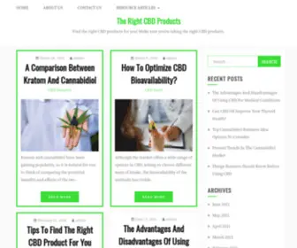 Therightcbdproducts.com(Make sure you're taking the right CBD products) Screenshot