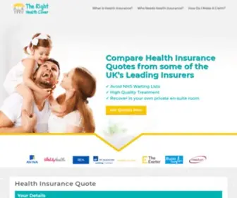 Therighthealthcover.co.uk(Compare Health Insurance Quotes Today) Screenshot