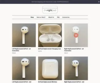 Therightpod.com(Affordable Replacement AirPods) Screenshot