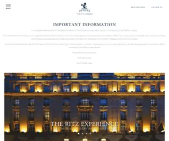Theritzlondon.com(The Ritz London) Screenshot