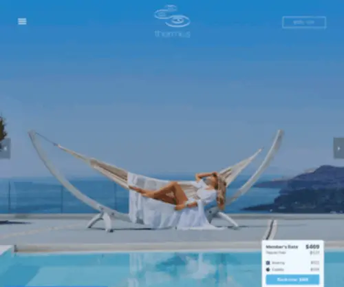 Thermesvillas.com(Villas and Spa in Santorini) Screenshot