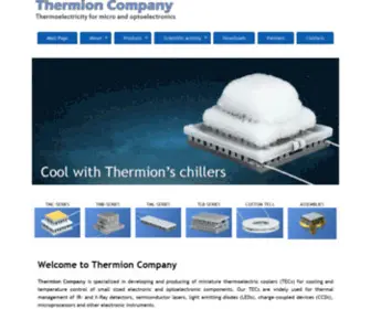 Thermion-Company.com(Thermion Company develops and manufactures miniature thermoelectric coolers (TEC)) Screenshot