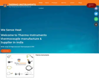 Thermocouplertdmanufacturer.com(Thermo instruments) Screenshot