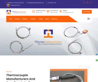 Thermocouplesrtd.com(Thermocouple, RTD, Pt 100 manf, Temperature Sensor manufacturers in Pune) Screenshot