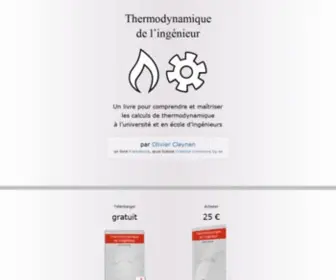 Thermodynamique.fr(Livre de thermodynamique par Olivier Cleynen) Screenshot
