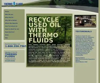 Thermofluids.com(Recycle used oil with Thermo Fluids) Screenshot