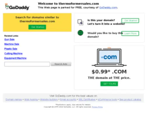 Thermoformersales.com(Home Page Thermoformer Sales) Screenshot