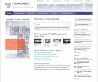 Thermopedia.com(A-to-Z Guide to Thermodynamics, Heat & Mass Transfer, and Fluids Engineering Online) Screenshot