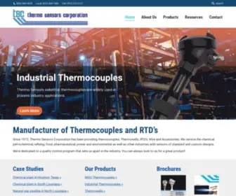 Thermosensors.com(Thermo Sensors Corporation) Screenshot