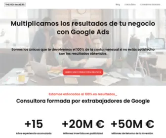 Theroimakers.com(Consultora de Publicidad en Google Ads) Screenshot