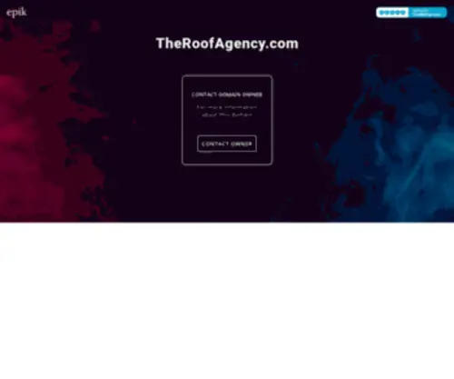 Theroofagency.com(Contact with an owner of domain name) Screenshot
