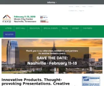 Theroofingexpo.com(The International Roofing Expo®) Screenshot