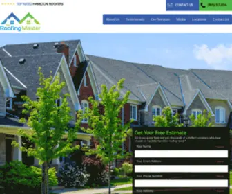 Theroofingmaster.ca(Roofing, Waterproofing and Roof Repair Hamilton) Screenshot