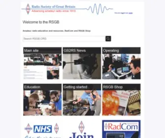 Thersgb.org(The Radio Society of Great Britain) Screenshot