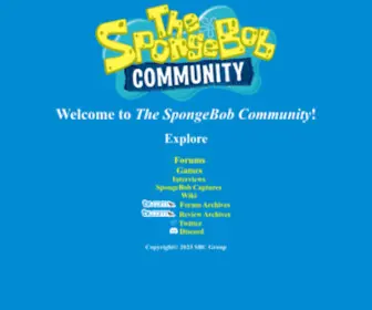 Thesbcommunity.com(The SpongeBob Community) Screenshot