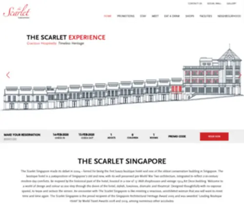 Thescarlethotels.com(Hotel in Singapore) Screenshot