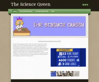 Thesciencequeen.net(The Science Queen) Screenshot