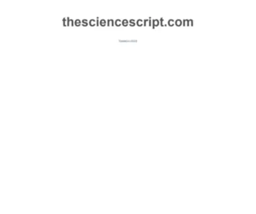 Thesciencescript.com(Thesciencescript) Screenshot