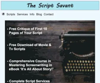 Thescriptsavant.com(Movie Scripts Download Free) Screenshot