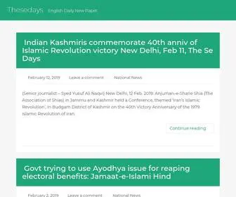 Thesedaysindia.net(English Daily New Paper) Screenshot