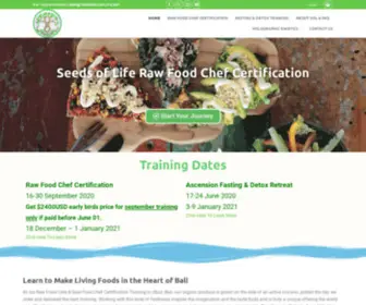 Theseedsoflife.net(Raw Vegan Chef Training Bali) Screenshot