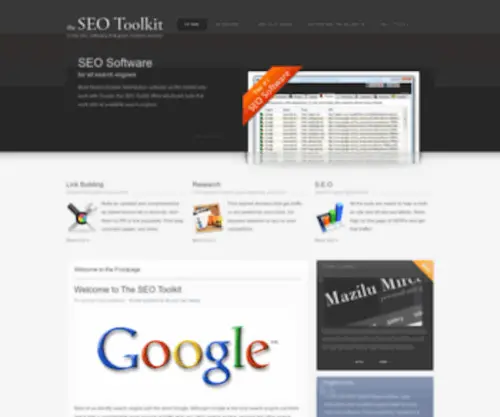 Theseotoolkit.com(The power of all the search engine optimization tools and software on the internet) Screenshot
