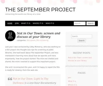 Theseptemberproject.org(Connecting the world one library at a time) Screenshot