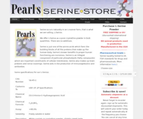 TheserineStore.com(The Serine Store) Screenshot