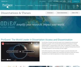 Theses.com(ProQuest Dissertations & Theses) Screenshot