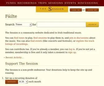 Thesession.org(Traditional Irish music on The Session) Screenshot