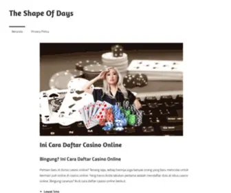 Theshapeofdays.com(The Shape Of Days) Screenshot