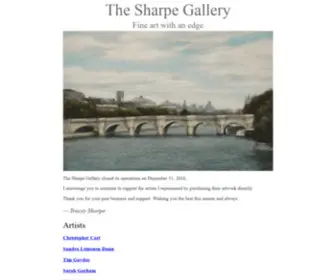 Thesharpegallery.com(Fine art with an edge) Screenshot