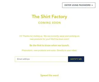 Theshirtfactory.com.pk(The Shirt Factory) Screenshot