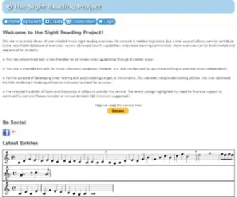 Thesightreadingproject.com(The Sight Reading Project) Screenshot