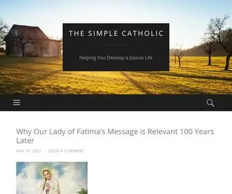 Thesimplecatholic.blog(The Simple Catholic) Screenshot